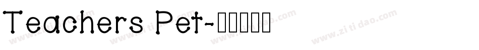 Teachers Pet字体转换